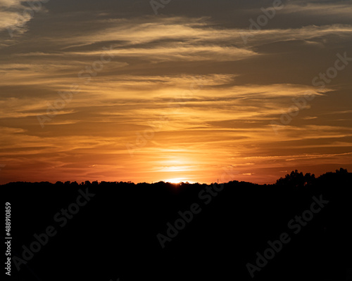 Wallpaper Mural sunset in the mountains Torontodigital.ca