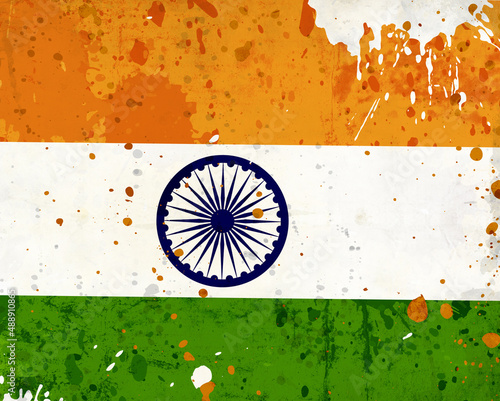 Grunge India flag