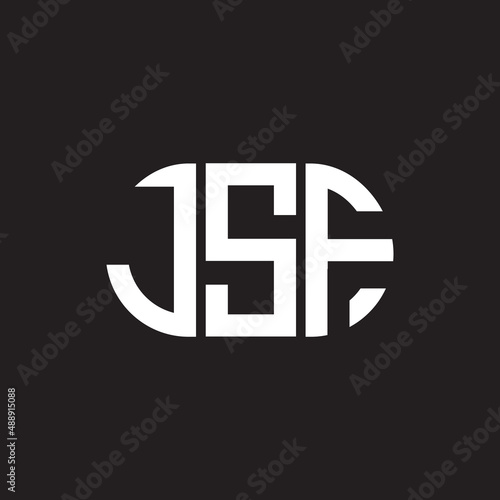 JSF letter logo design on black background. JSF creative initials letter logo concept. JSF letter design.