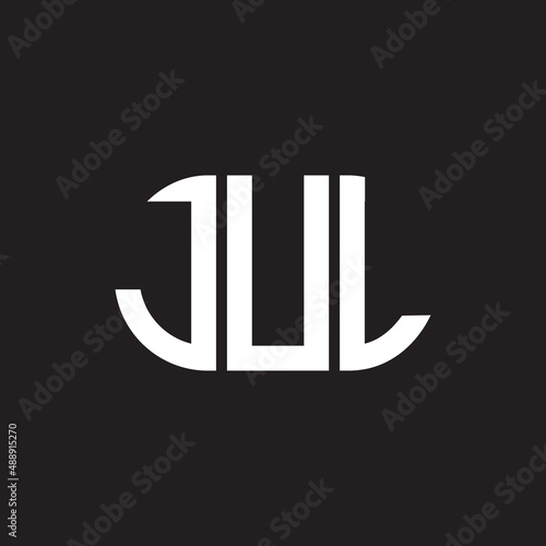 JUL letter logo design on black background. JUL creative initials letter logo concept. JUL letter design.