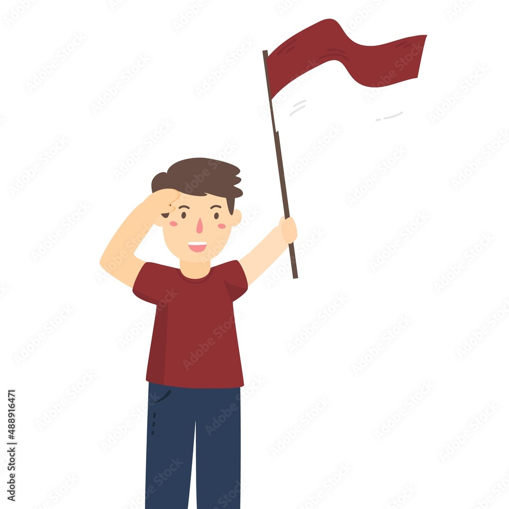 Hand drawn illustration of indonesian independence day Hand drawn illustration of indonesian independence day