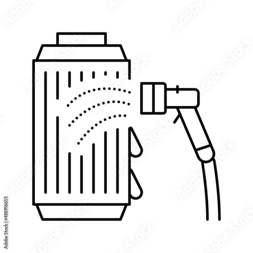 filter cleaning line icon vector illustration photo