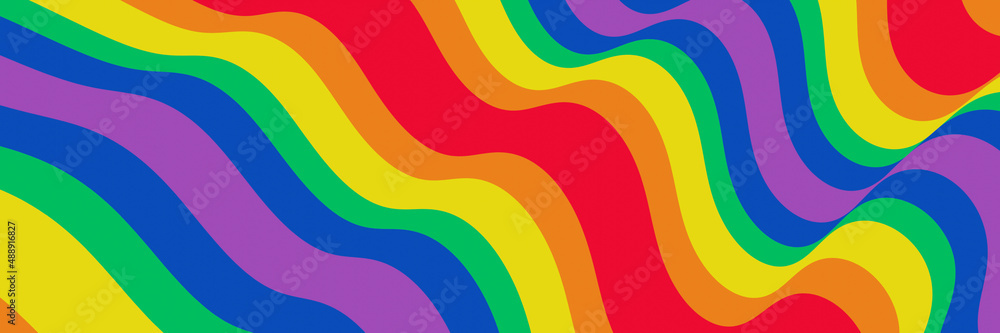 Abstract rainbow color. LGBTQ+ wave background. Abstract rainbow color. LGBTQ+ wave background.