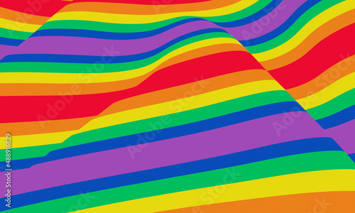 Abstract rainbow color. LGBTQ+ wave background.