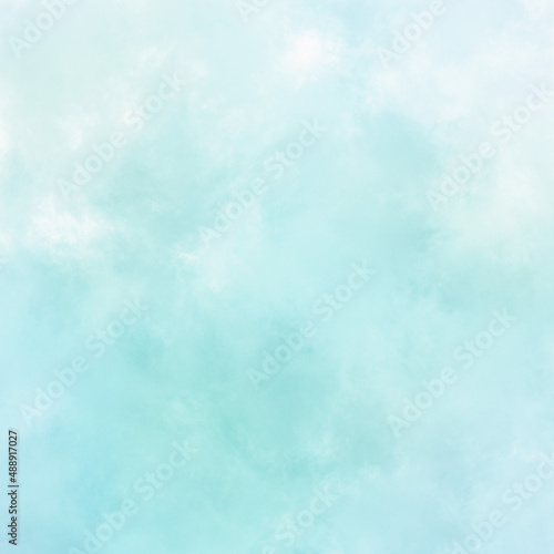dreamy pastel blue teal clouds sky background