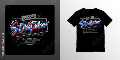 Streetwear t-shirt design, suitable for screen printing, jackets and others