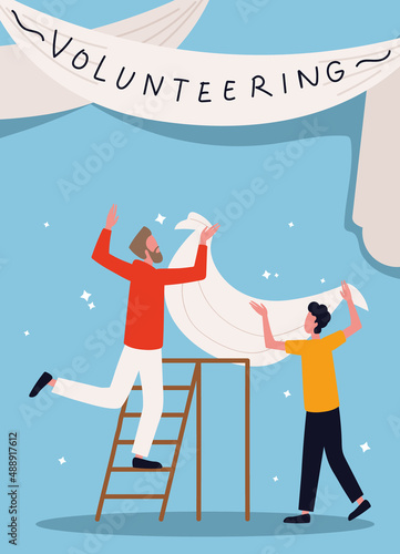 volunteers community concept