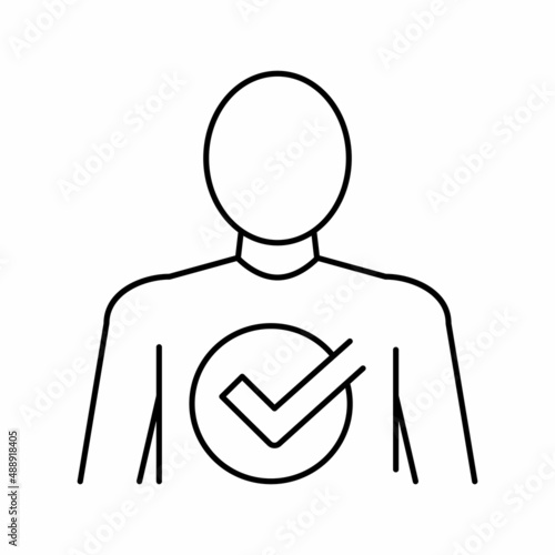 after bariatric line icon vector illustration