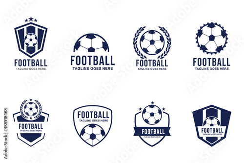 soccer Logo or football club sign Badge. Football logo with shield background vector design