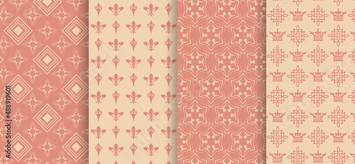 Set of background patterns for seamless wallpaper