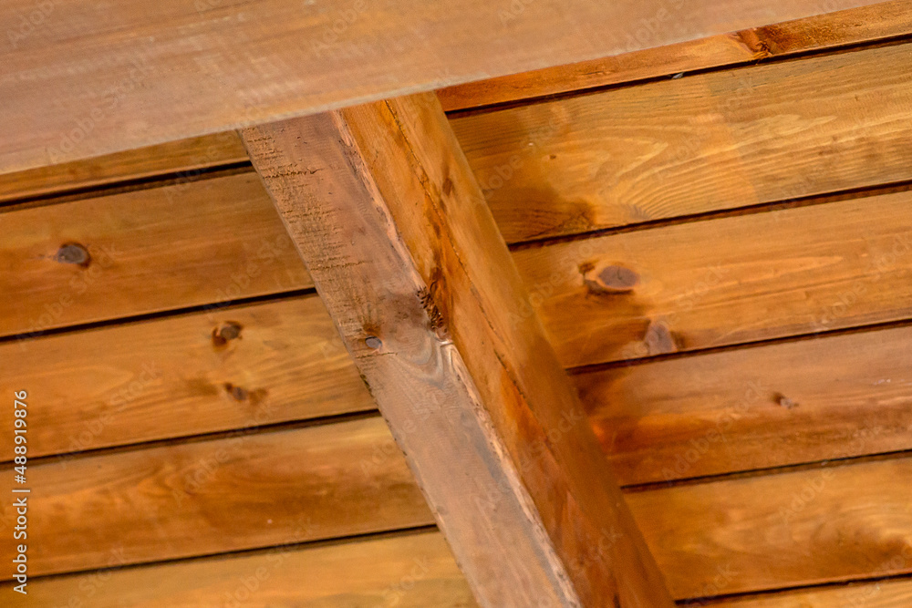 The hard wooden roof in tree house. The hard wooden roof in tree house.