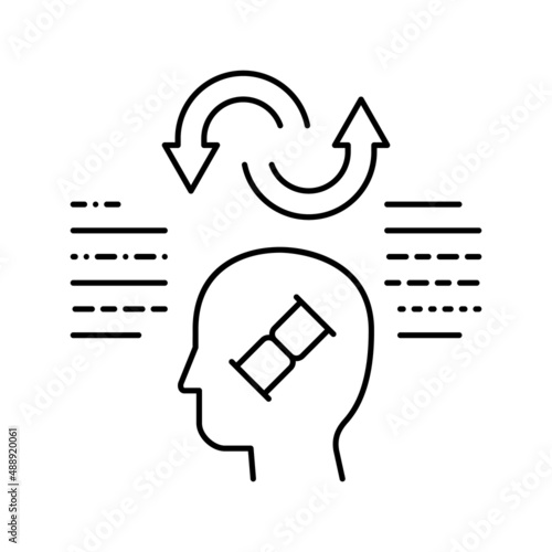 comparative philosophy line icon vector illustration