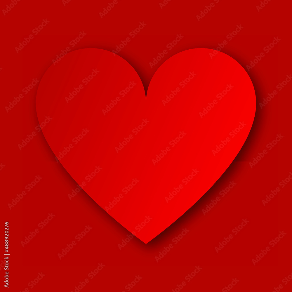 Red heart vector illustration Red heart vector illustration