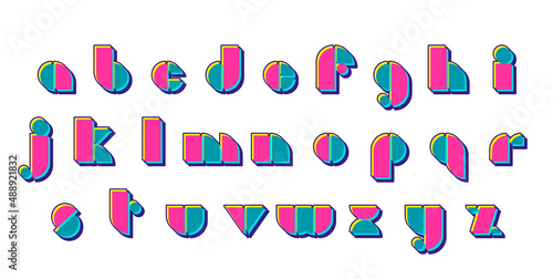 90s 80s Style Geometric Font. Bauhaus Modern Typography. Font for events, promotions, logos, banner, monogram and poster