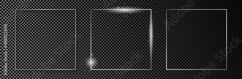 Wallpaper Mural Silver glowing square frame Torontodigital.ca