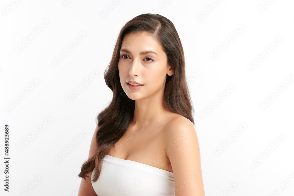 Beautiful young asian woman with clean fresh skin on white background, Face care, Facial treatment, Cosmetology, beauty and spa, Asian women portrait. Beautiful young asian woman with clean fresh skin on white background, Face care, Facial treatment, Cosmetology, beauty and spa, Asian women portrait.