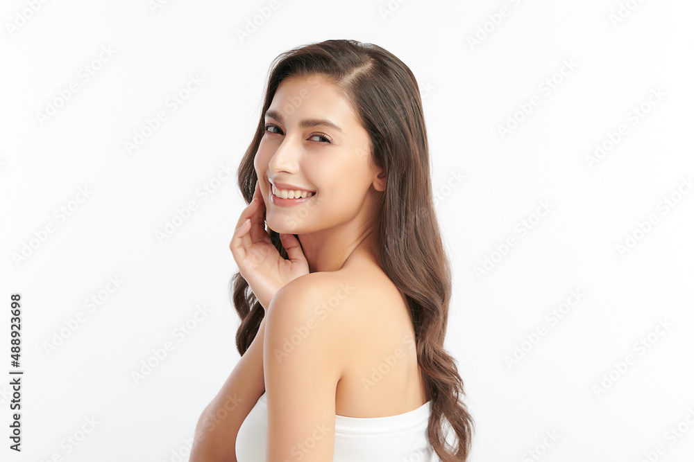 Beautiful young asian woman with clean fresh skin on white background, Face care, Facial treatment, Cosmetology, beauty and spa, Asian women portrait. Beautiful young asian woman with clean fresh skin on white background, Face care, Facial treatment, Cosmetology, beauty and spa, Asian women portrait.