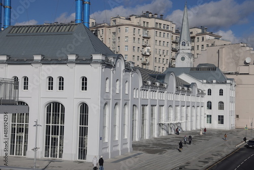 Photography Moscow, Bolotnaya embankment, heating station number 2 cultural center, February 2022