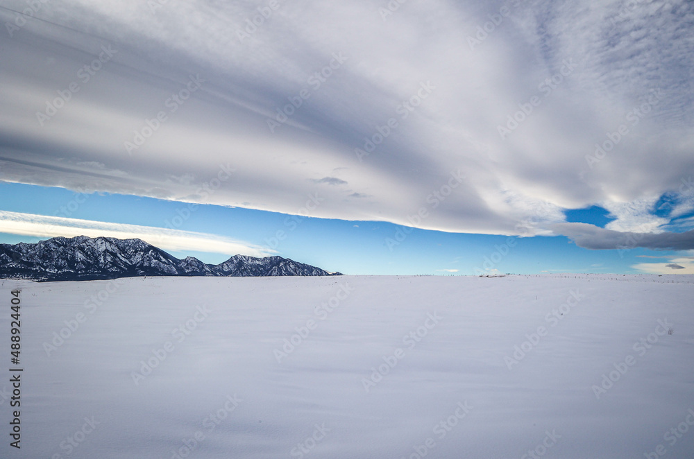 beautiful landscape in winter in Colorado