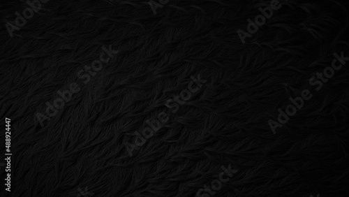 natural black fur texture as background © dg550
