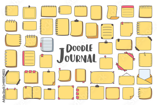 Bullet journal doodle set. hand drawn planner notebook elements