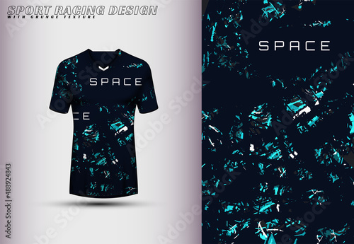 Front racing shirt design. Sports design for racing, cycling, jersey game vector	.