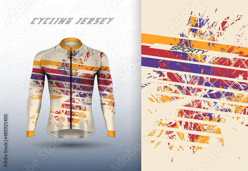 Vector premium cycling jersey design with abstract texture.