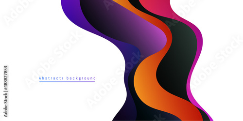 Creative geometric shapes wallpaper background. Wave shapes composition vector illustration for wallpaper, website landing page, banner, background. 