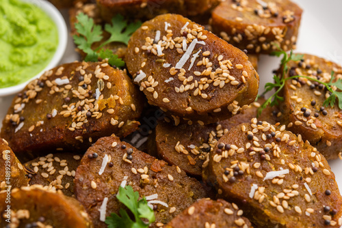 Gujarati snack muthiya or muthia photo