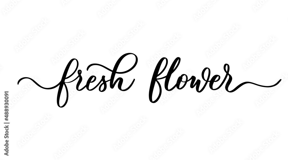 Fresh flower lettering logo, for Home Decor and Farmhouse Wall Decoration or Market Sign