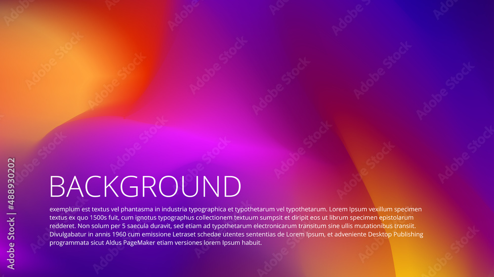 Abstract wavy vector background with elegant colors of orange, red, yellow and purple	
