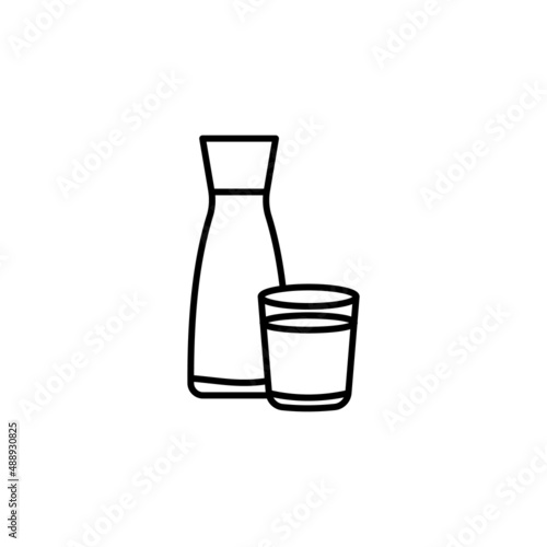 Coffee Bottle icon in vector. Logotype