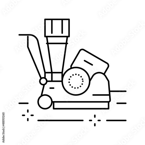dustless sanding equipment line icon vector illustration