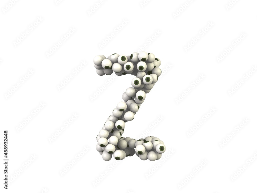 Eye Ball Themed Font Letter Z Eye Ball Themed Font Letter Z