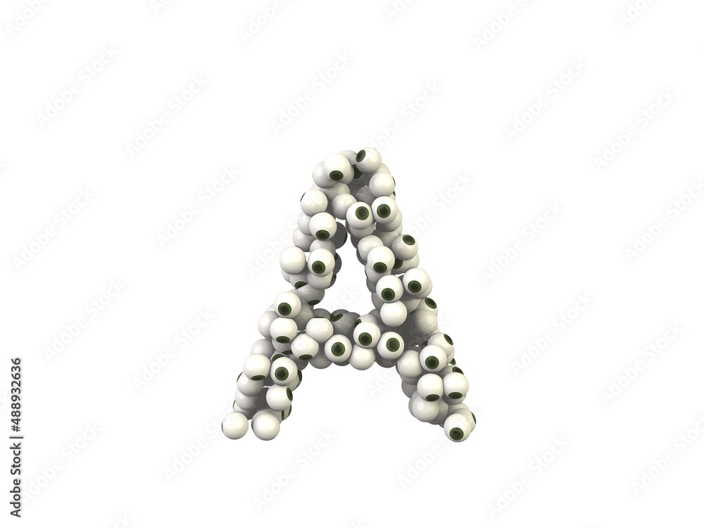 Eye Ball Themed Font Letter A Eye Ball Themed Font Letter A