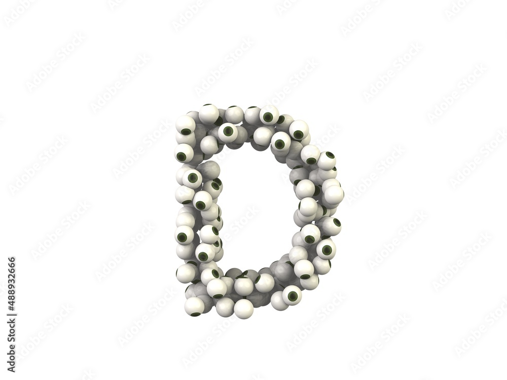 Eye Ball Themed Font Letter D Eye Ball Themed Font Letter D