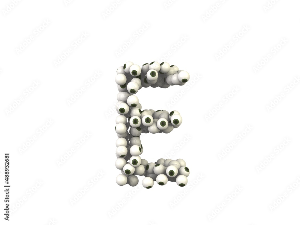 Eye Ball Themed Font Letter E Eye Ball Themed Font Letter E