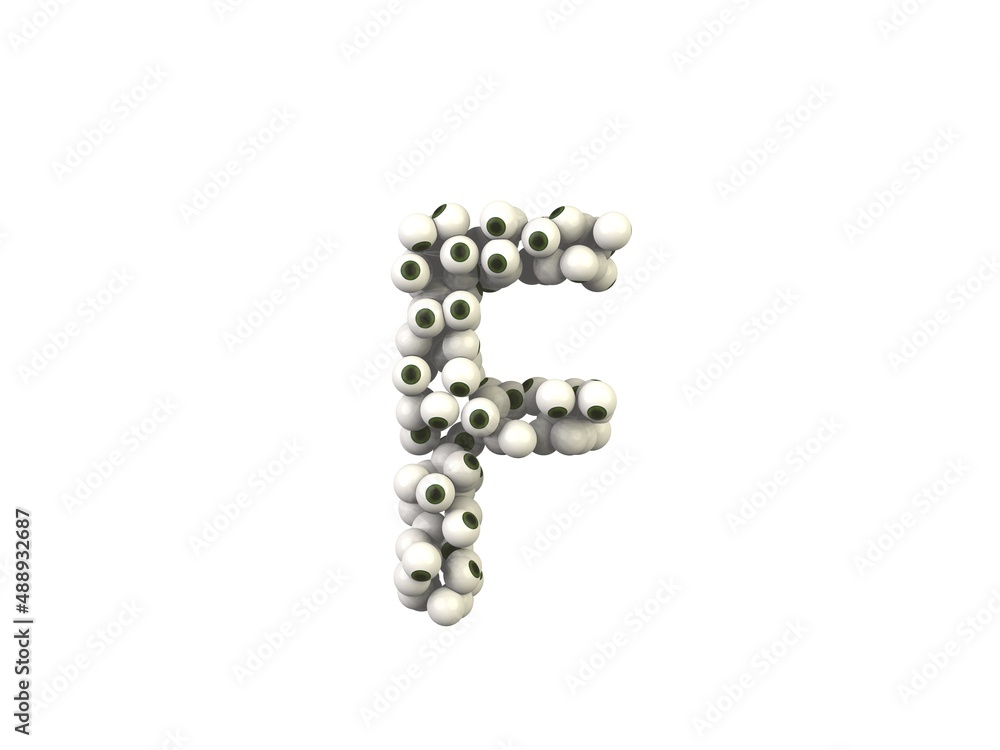 Eye Ball Themed Font Letter F Eye Ball Themed Font Letter F