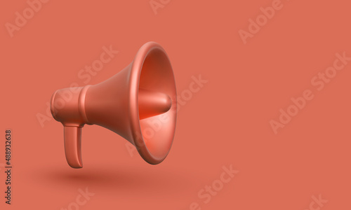 3d realistic megaphone marketing concept. Vector illustration