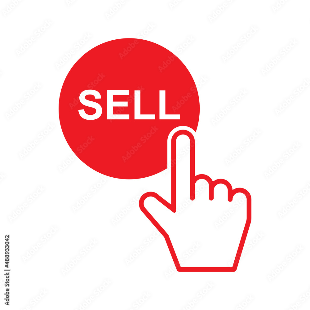 sell button icon vector sell button icon vector