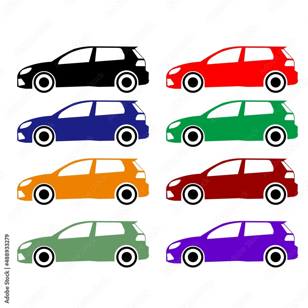 colorfull hatchback car set colorfull hatchback car set