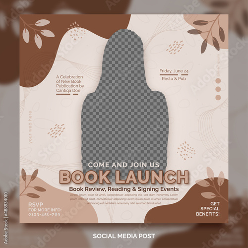 Book launch invitation and announcement template