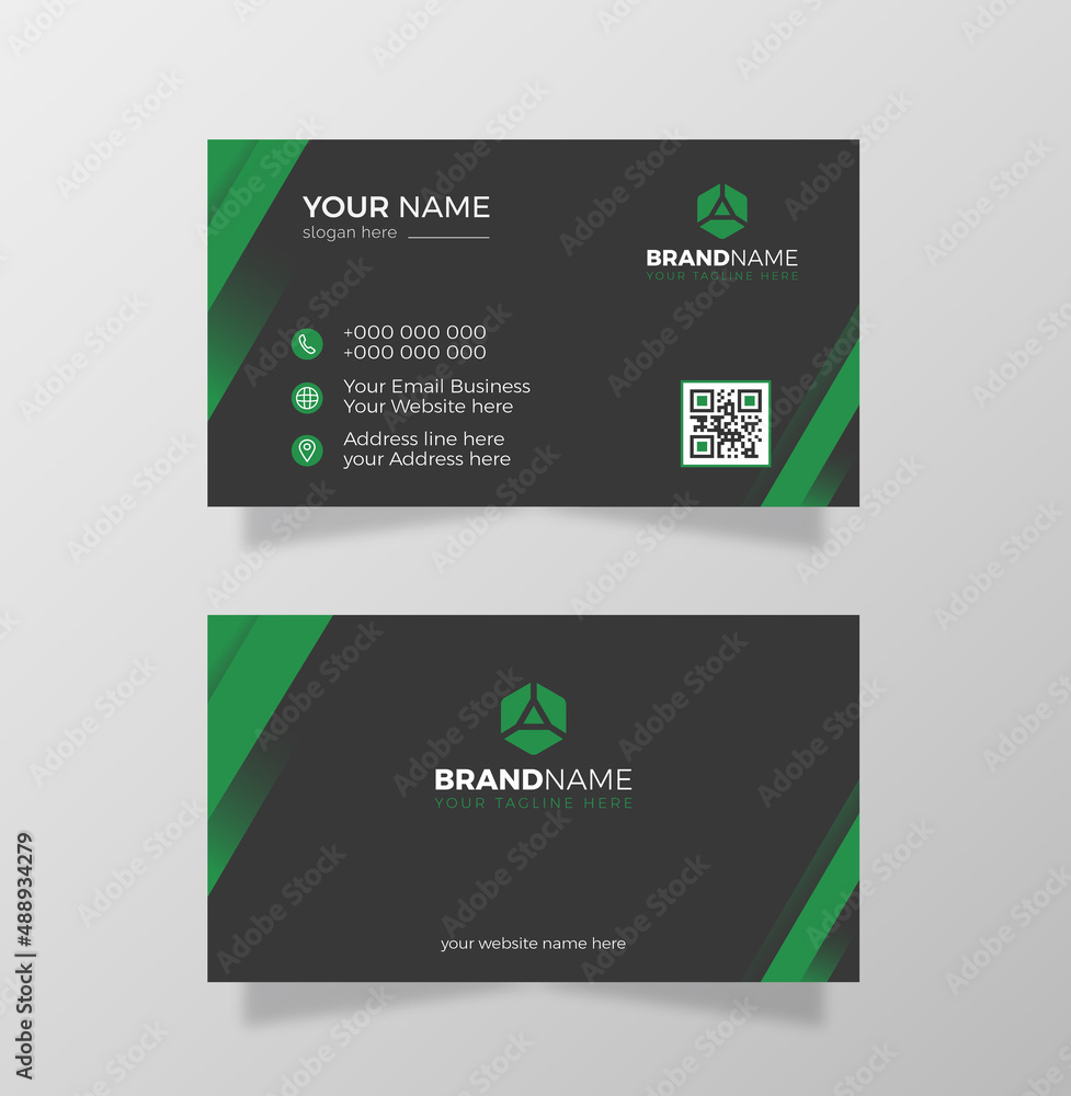 Corporate business card template design. Corporate business card template design.