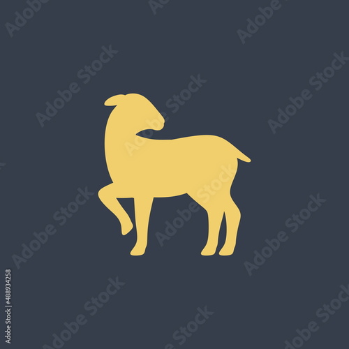 Sheep, lamb, symbol of sacrifice and obedience.