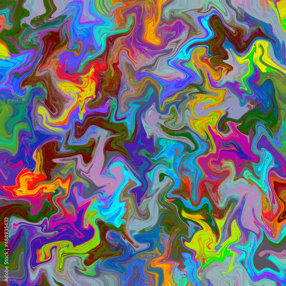 Abstract geometric pattern with random swirl multicolored shapes Swirl painting effect