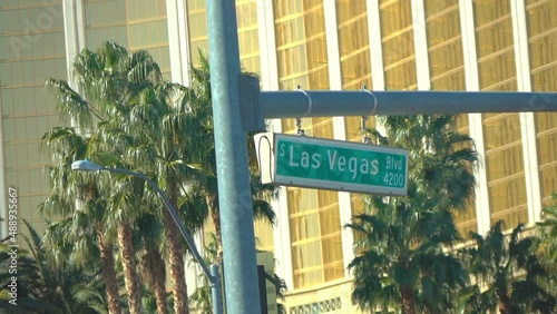 Road signs in Las vegas in slow motion 120fps