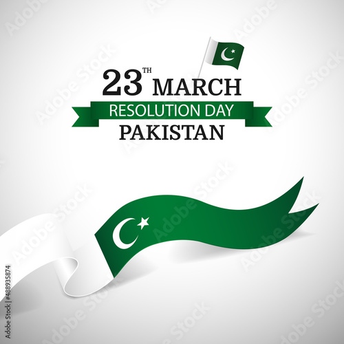 Vector Illustration of Pakistan Resolution Day. 
