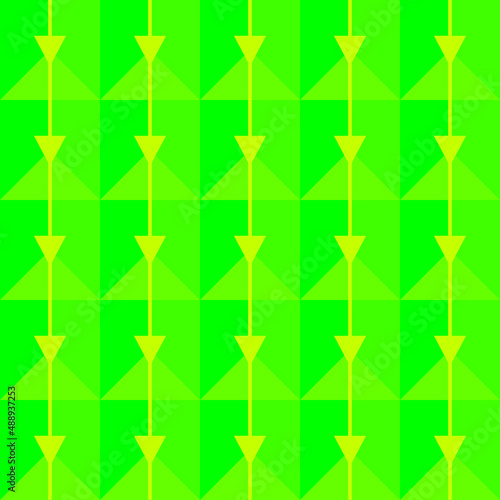 Green and yellow triangles pattern