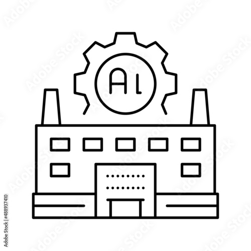 plant aluminium production line icon vector illustration