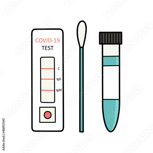 Covid-19 rapid antigen test vector illustration clipart